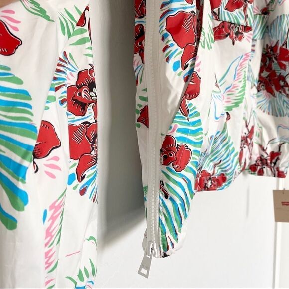 NWT Levi’s White Floral Wind Breaker Jacket S - Picture 5 of 11